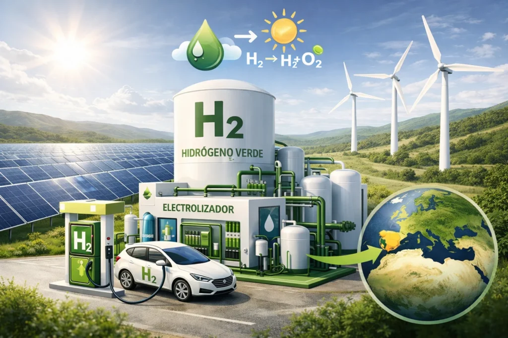 Planta de producción de hidrógeno verde con energía solar en Extremadura